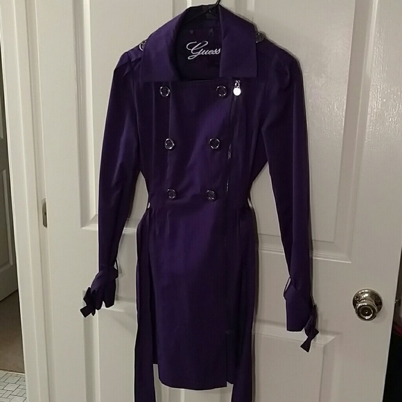 Purple Guess Trench Coat - Picture 2 of 4
