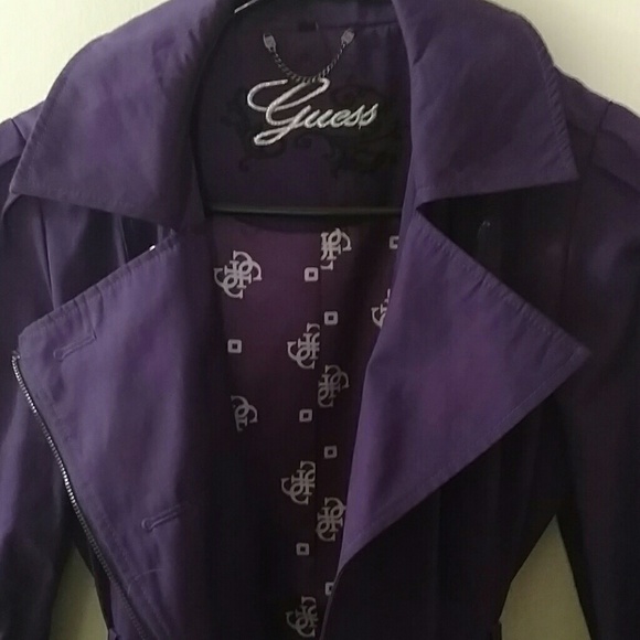 Purple Guess Trench Coat - Picture 4 of 4