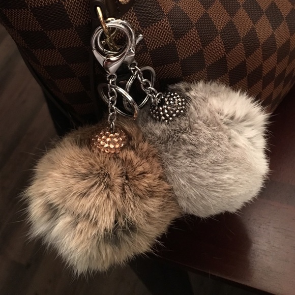 Michael Kors Accessories - RHINESTONE PUFFBALL KEYCHAIN BUNDLE ✨