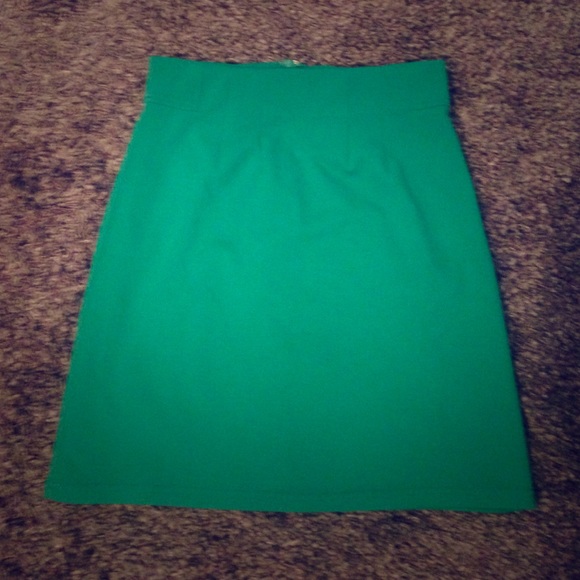 Emerald green mini skirt. Worn once.