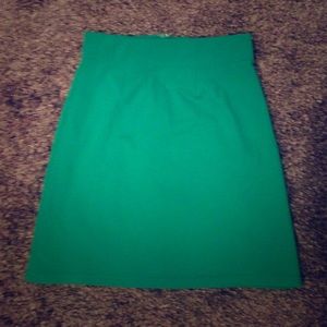 Emerald green mini skirt. Worn once.