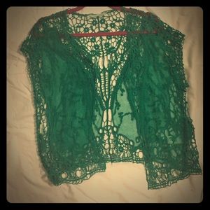 Short lace kimono