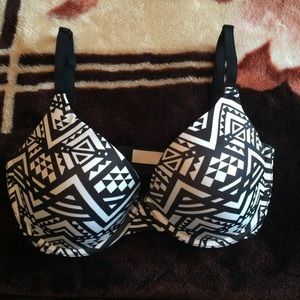 Pink Victoria's Secret Aztec Print Push-Up Bra