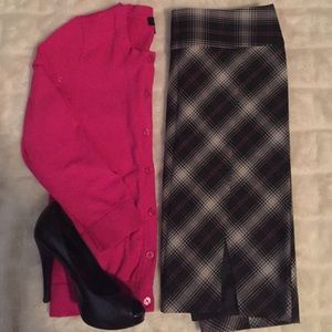 Plaid skirt from Express