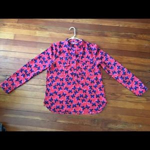 GAP butterfly pattern blouse, size M