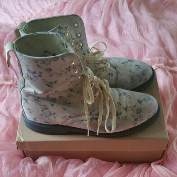 Floral Canvas Dr. Martens