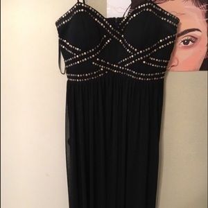 Long black prom dress