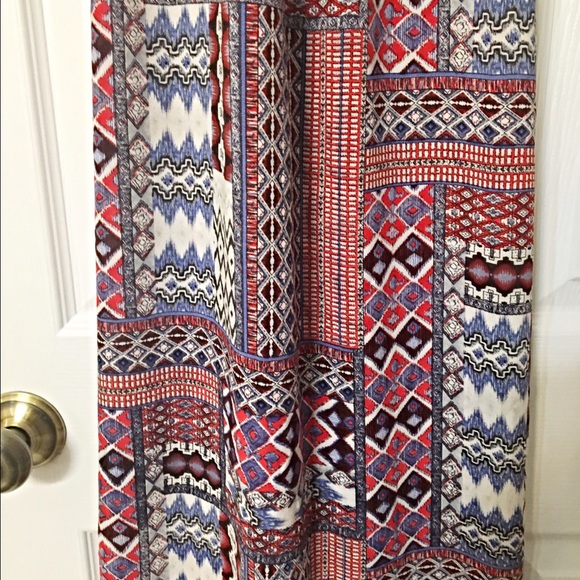 Stunning patchwork maxi dress w/split LAST CHANCE - Picture 3 of 4