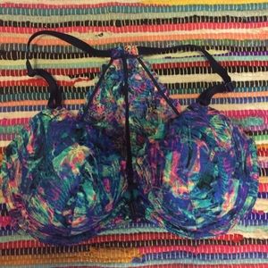 VS Pink Date Bright Multi Color Racerback Bra