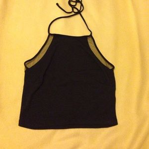 Brandy Melville Mesh Detail Halter Top