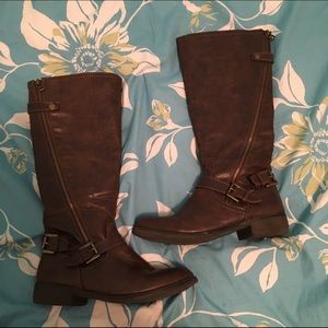 Brown riding boots from Target