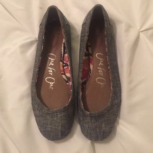 Toms Chambray Ballet Flats