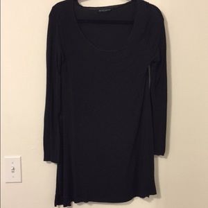 Brandy Melville Black T-Shirt Slit Dress