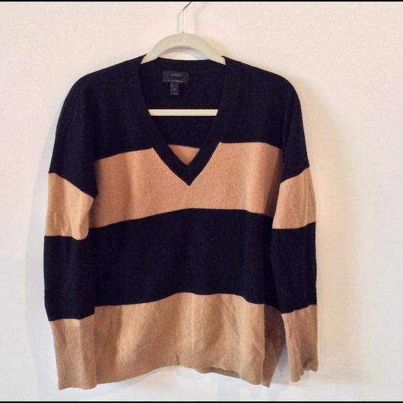 J. Crew cashmere boyfriend in colorblock