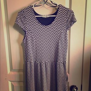 Chevron striped dress
