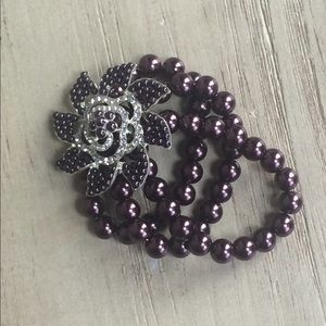 Deep Purple Statement Bracelet