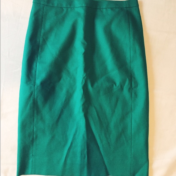 J Crew Emerald Green Classic Pencil Skirt