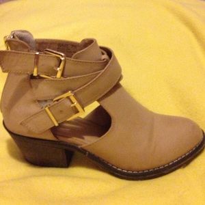 Report Beige Cutout Booties