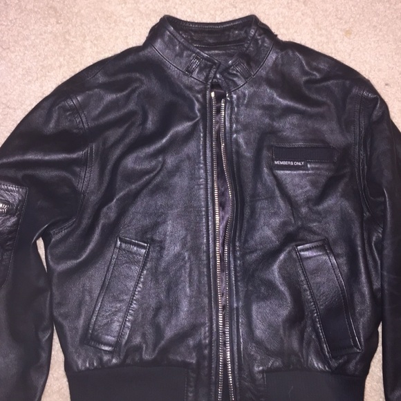 Members only leather bomber jacket