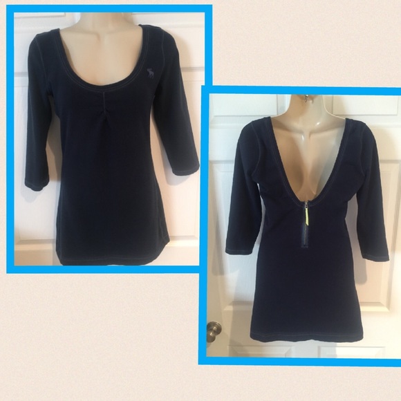 Navy blue Abercrombie & Fitch open back dress