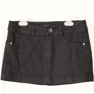 Mini--mini Unique Mango black denim skirt