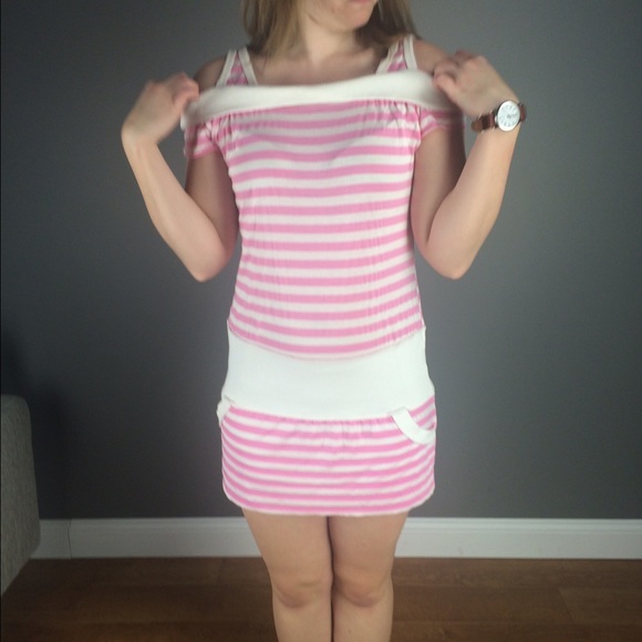Pink Boat-neck Dress - Picture 1 of 4