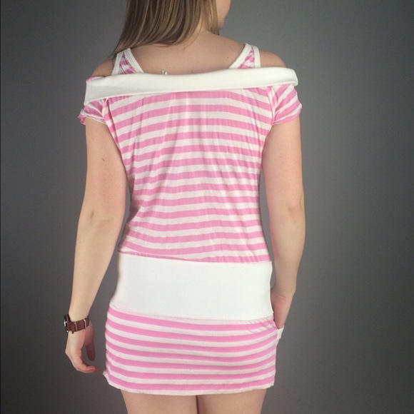 Pink Boat-neck Dress - Picture 3 of 4