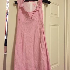 Lilly Pulitzer pink seersucker dress!