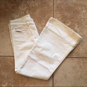 Diesel White Wide Leg Jean