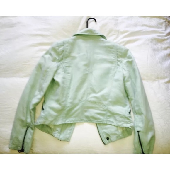 SOLD: ZARA Aqua Studded Jacket Sz Small Spring - Picture 3 of 4