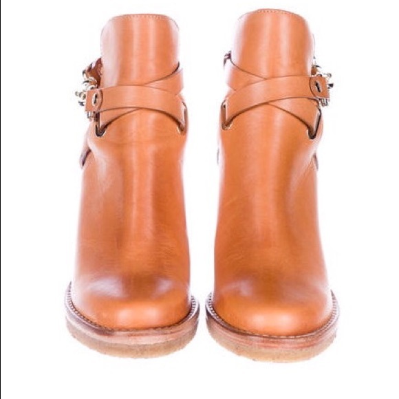 Mulberry Cognac Heeled Booties - Picture 2 of 4