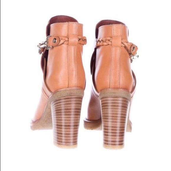 Mulberry Cognac Heeled Booties - Picture 3 of 4