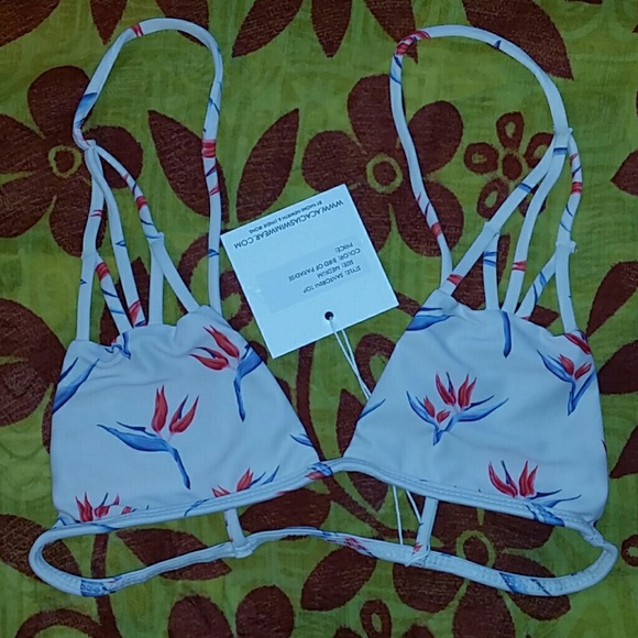 New acacia santorini bird of paradise bikini top M - Picture 3 of 4