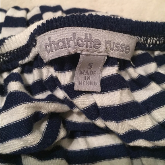 Navy and white nautical tube top - Picture 2 of 2