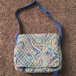 VGUC Vera Bradley Capri Blue Laptop Messenger
