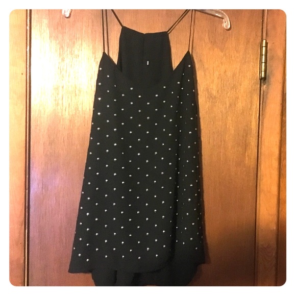Express black silver studded reversible top.