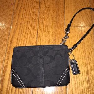 Black coach wristlet
