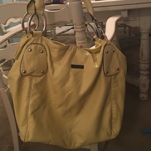 Yellow shoulder bag