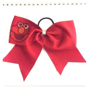 Red Elmo hair bow