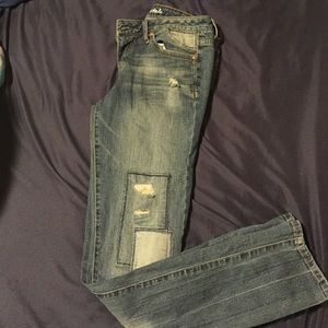 Ripped and patched, Aeropostale jeans