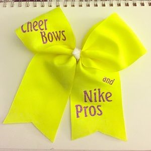 Neon yellow hair bow