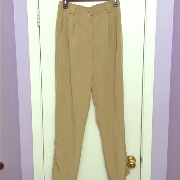 Sand color American apparel pleated pants