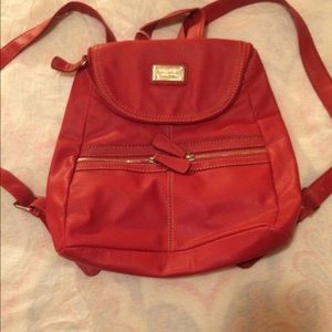 Nine West red backpack purse.