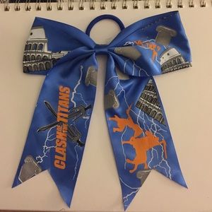 Blue hair bow