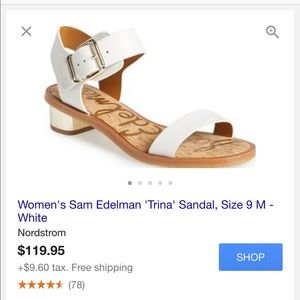 Sam Edelman white sandals