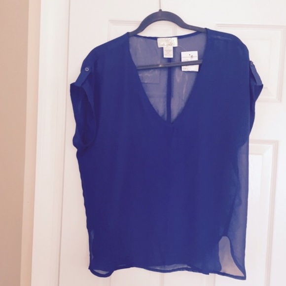 NWT Cobalt tunic sheer blouse