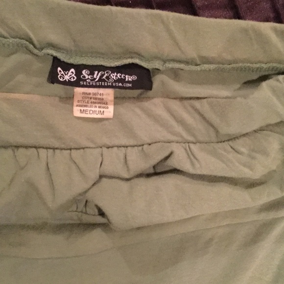 Self Esteem Green Tinkerbell Cut Strapless Tube. M - Picture 4 of 4