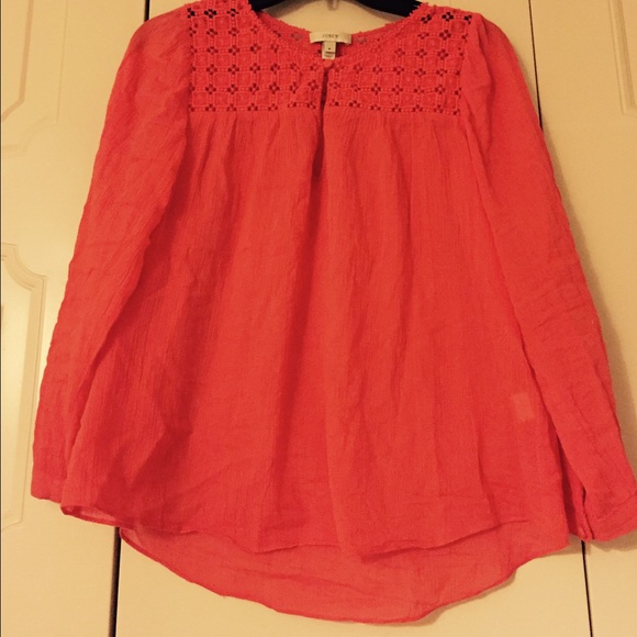 J.Crew tangerine blouse