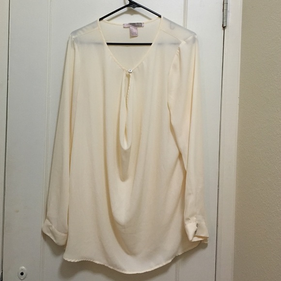 Forever XXI NWOT cream sheer blouse