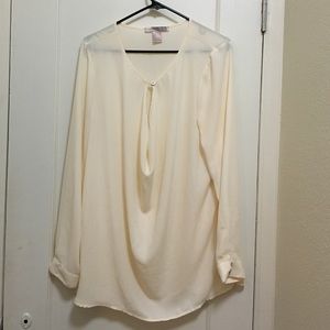 Forever XXI NWOT cream sheer blouse